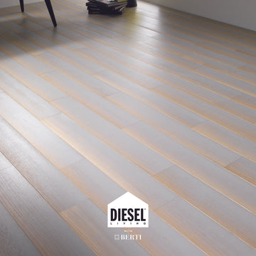 Light Grey Oak Flooring by Diesel Living with Berti - Elegant gradient from ice-grey to warm sand tones.