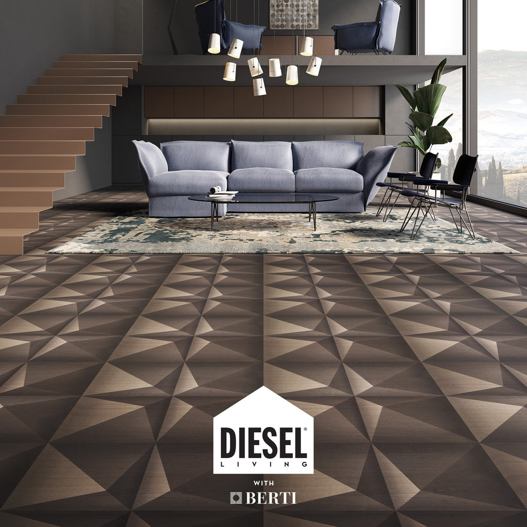 Diesel Living By Berti Flooring Australia Wood cladding Black Star design. 