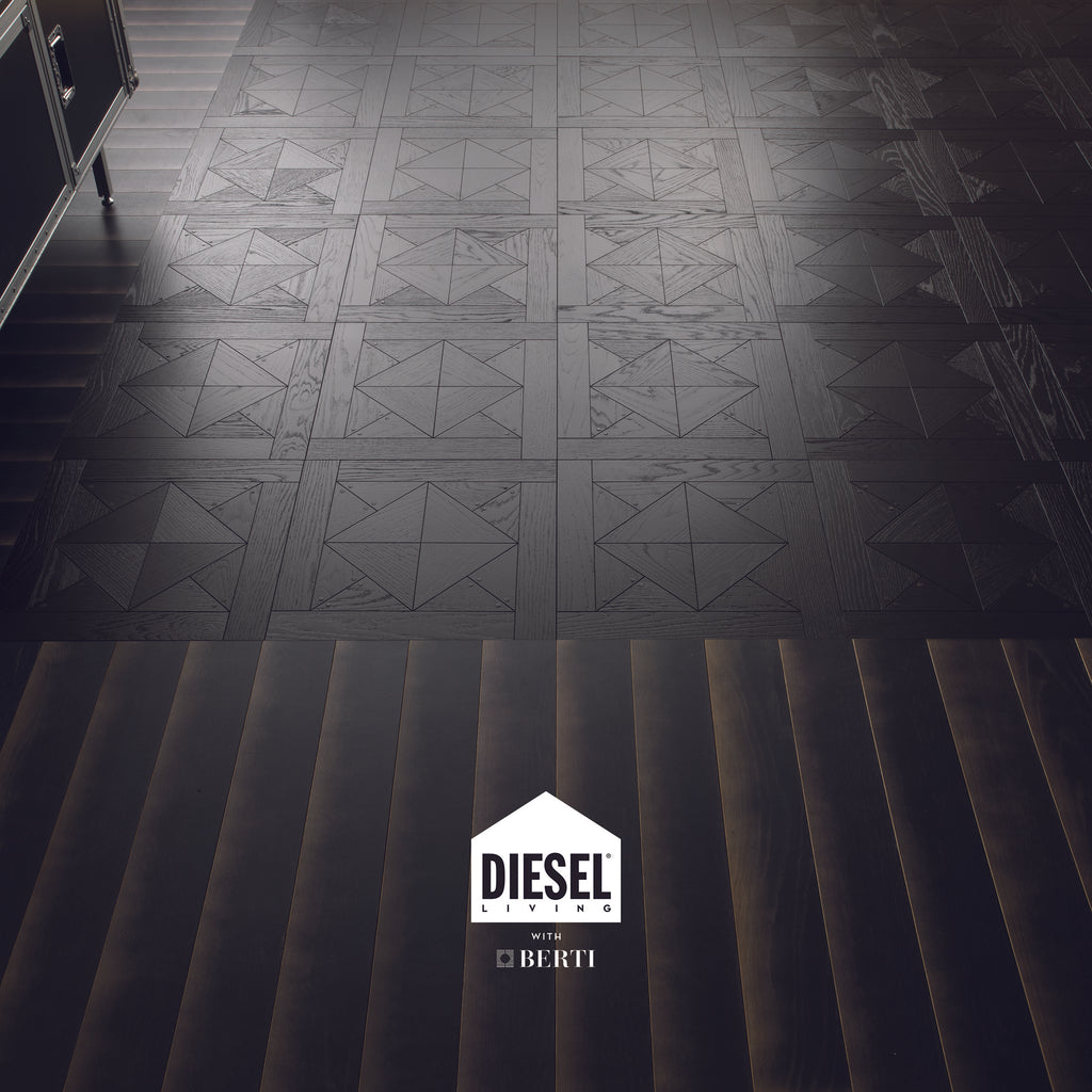 Diesel Italian Living Flooring By Berti Stud Black Oak from Mister Mann Australia