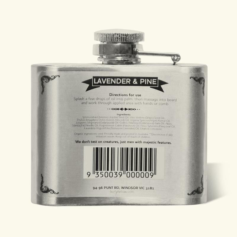 Men’s Beard Oil Lavender Pine Flask